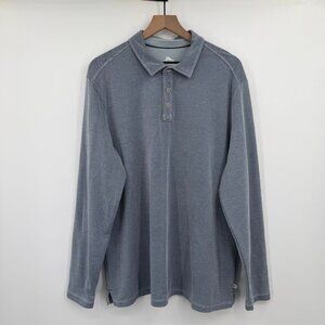 Tommy Bahama Paradise Cove Long-Sleeve Polo Shirt Men’s XL Gray Golfcore Costal